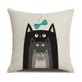 Axyaa Cat Print Cushion Cover for Stylish Home Decor and Comfort