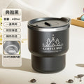 Axyaa 304 Stainless Steel Coffee Cup with Lid, Double-Layer Anti-Scalding Travel Mug