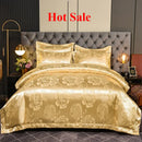 Axyaa Satin Jacquard Embroidered 4-Piece Bedding Set