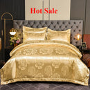 Axyaa Satin Jacquard Embroidered 4-Piece Bedding Set