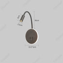 Axyaa Adjustable Angle Wall Light with USB Charging Port - Bedroom & Corridor Decor