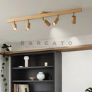Axyaa Nordic Wooden LED Ceiling Spotlights for Modern Living Room Lighting