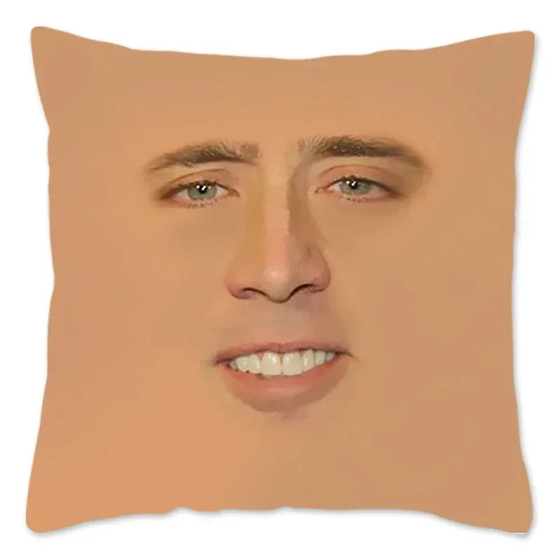 Nicolas Cage Sofa Pillow Cover by Axyaa - Home Decor Actor Cushion Case