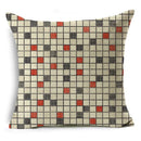 Axyaa Mandala Graffiti Cushion Cover 45x45cm Linen Pillow Case for Sofa Bed Decor