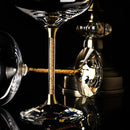 Axyaa Gold Foil Crystal Glass Champagne Glasses Set