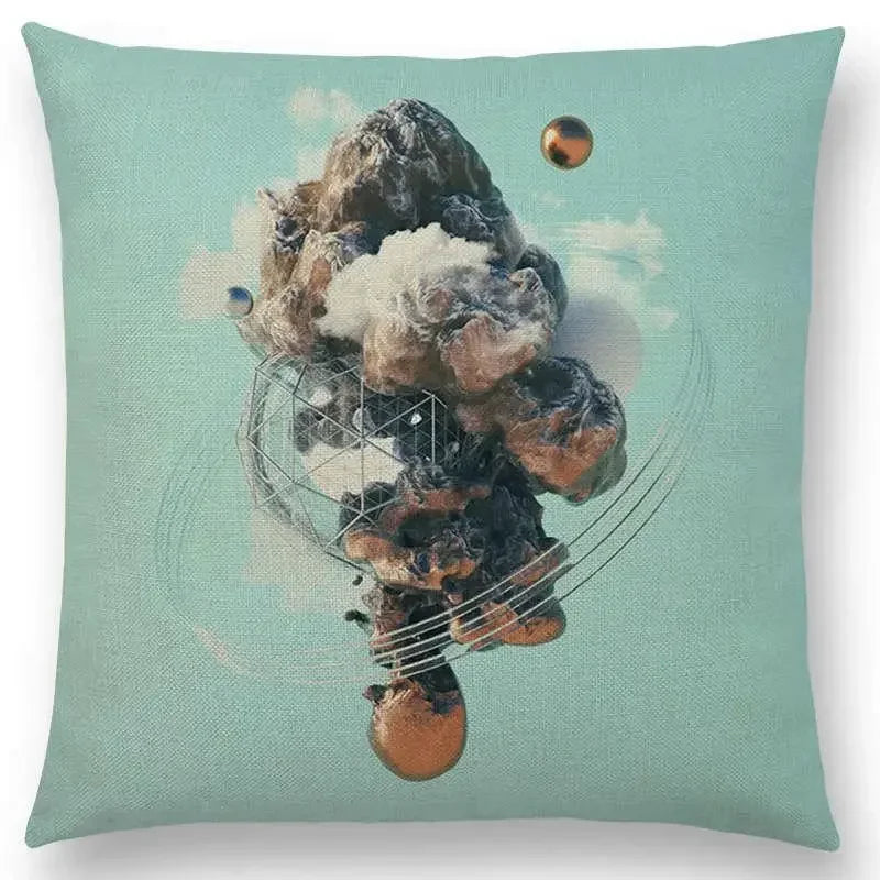 Vivid Axyaa 3D Print Spar Metal Sofa Cushion Cover Suite