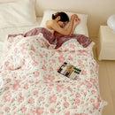Axyaa Bamboo Jacquard Puff Blanket, Antibacterial Summer Bedspread