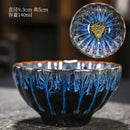 Axyaa Kiln Ceramic Teacups: Hand-Inlaid Kung Fu Design for Travel & Meditation