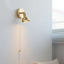 Axyaa Vintage Gold Brass LED Wall Lights Fixture Bedside Lamp