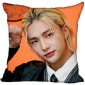 Axyaa Satin Hwang Hyunjin Pillow Cover - Decorative Bedroom Office Pillowcase Square Zipper Case