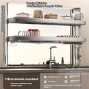 Axyaa Over Sink Dish Drying Rack & Organizer Shelf - Adjustable Multifunctional Storage