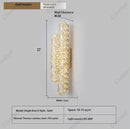 Axyaa Crystal LED Wall Lamp for Bedroom Living Room Decor Lighting