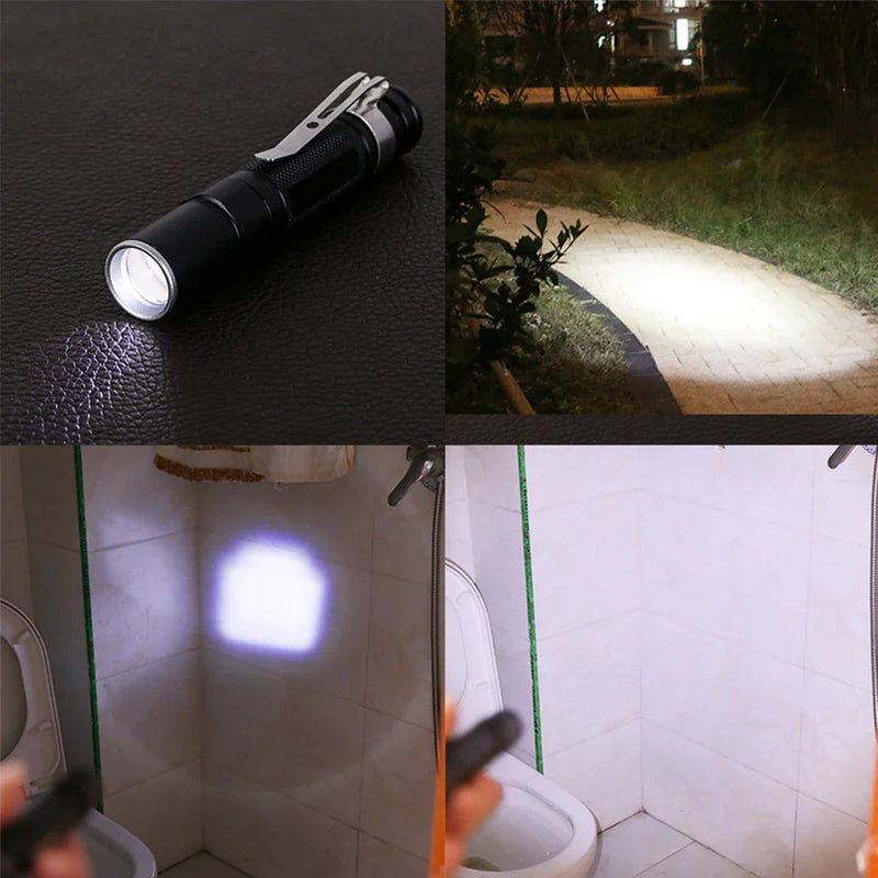 Axya Mini LED Flashlight Pen Light AAA Battery Powered