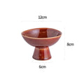 Axyaa Ceramic High Foot Dessert Bowl for Molecular Cuisine Stylish Hotel Tableware