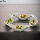 Axya Solid Color Ceramic Dinner Plate Set for Restaurants: Creative Tableware Sushi, Dessert, Snack