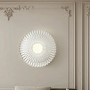 Axyaa High-End Retro White Bedside Wall Lamp Glass Shade