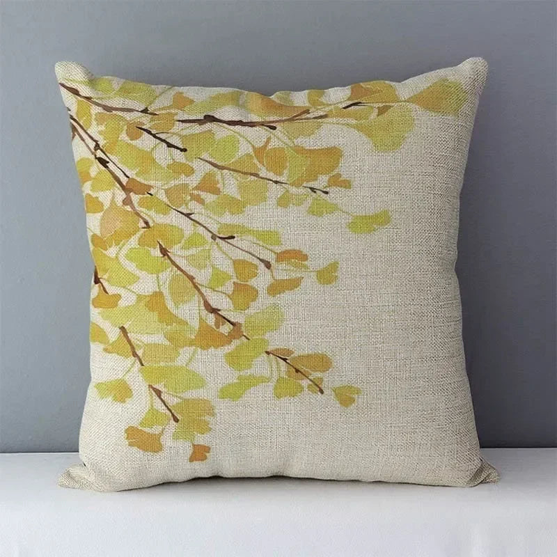 Axyaa Trees Printed Cozy Cushion for Living Room - Home Decor Pillowcase 45x45cm
