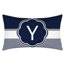 Axyaa Blue Stripe Pillowcase 30X50 for Sofa Chair Decor