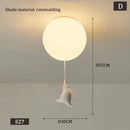 Axyaa Bear Cartoon Kids Pendant Light Bedroom Children's Room Decor LED