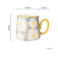 Axyaa 16oz Hand Drawn Ceramic Mug, Breakfast Cereal Coffee Cup