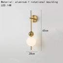 Axyaa White Acrylic Ball LED Wall Lamp for Modern Home Decoration