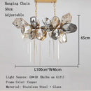 Axyaa Glass Designer Chandeliers - Modern, Creative Home Decor Lighting for Living Room & Staircase