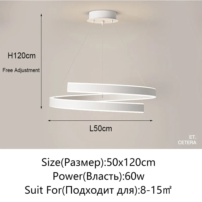 Axyaa Simple Black/White Chandelier for Living, Dining, & Kitchen Lighting