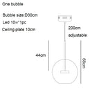 Axyaa Nordic Glass Chandelier: Mickey Bubble Ball Pendant Lamp for Home Decor