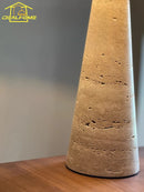 Axyaa Yellow Travertine Table Lamp LED E27 Vintage Design Desk Light