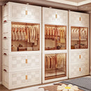 Axyaa 6 Tier Storage Wardrobe with Wheels - Large Capacity for Living Room/Bedroom