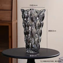 Axyaa Crystal Glass Vase Elegant Flower Arrangement Home Decor Bottle