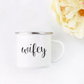 Axyaa His and Hers Lovers Camp Cup Enamel Mug Gift for Couples