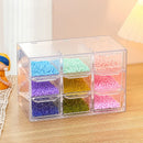 Axyaa Beads Storage Box Drawer for DIY Jewelry & Nail Art - Transparent & Handy