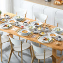 Axyaa 30-Piece Porcelain Ceramic Dinnerware Set with 6 Plates/Cups/Saucers