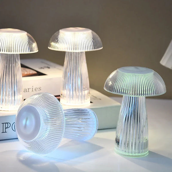 Axyaa Mushroom Table Lamp - Jellyfish Night Light for Bedroom Ambiance
