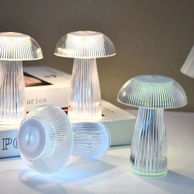 Axyaa Mushroom Table Lamp - Jellyfish Night Light for Bedroom Ambiance