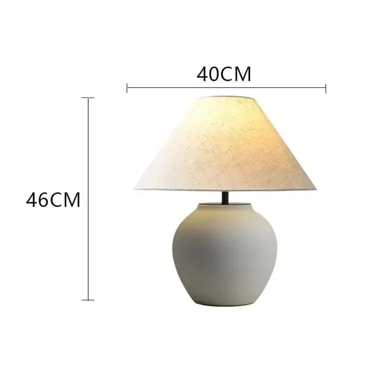 Axyaa Retro Ceramic Floor and Table Lamps for Bedroom and Living Room Decor