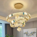 Axyaa Luxury Crystal Chandelier for Living Room and Bedroom Lighting
