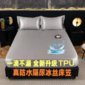 Axyaa Waterproof Mattress Cover, Machine Washable Solid Color Mattress Protector