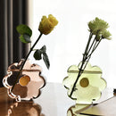 Axyaa Clear Glass Hydroponic Flower Vase for TV Cabinet Decor