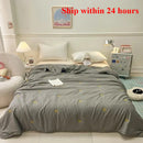 Axyaa Washed Cotton Quilt, Embroidered, Summer Cool, Air Conditioner Quilt