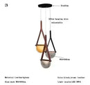 Axyaa Amber Glass Chandelier LED Pendant Light Industrial Nordic Style
