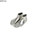 Axyaa Metal Biped Vase Set - Two Feet Shape Desk Decoration & Flower Arrangement
