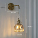 Nordic Brass Glass Wall Lamp by Axyaa - LED Decor Lighting Fixtures