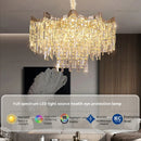 Axyaa Luxury Crystal Chandelier French Tassel Lamp for Living Room, Bedroom & Restaurant