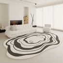 Axyaa Plush Cloakroom Rug: Modern Style Irregular Shapes Carpet, Soft Fluffy Floor Mat