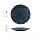 Axyaa Flower Shaped Ceramic Plate - Creative Tableware for Pasta, Dessert, and Fruit Salad