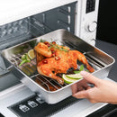Axyaa Stainless Steel Nonstick Square Food Tray for Kitchen Organization