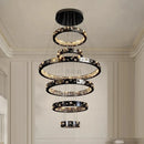 Axyaa Crystal Chandelier Stair Pendant Lamp Living Room Pendant Lights