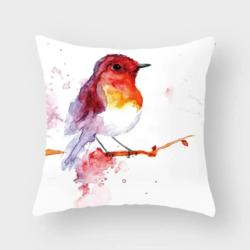 Axyaa Bird Flower Pillow Case 45*45cm Home Decoration Pillowcase